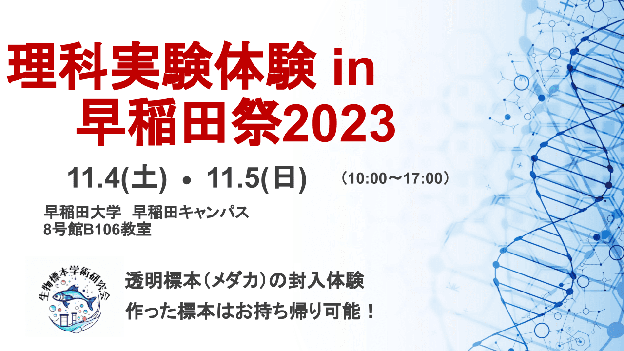 理科実験体験in早稲田祭2023