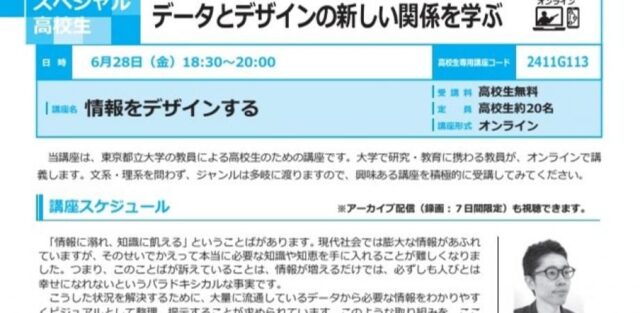 【6/28(金)開催】情報をデザインする