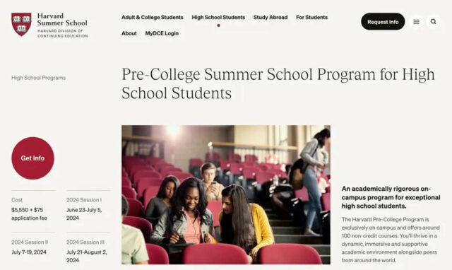 【6/21(土)-開催】ハーバード大学Pre-College Program【締切4/9(水)】