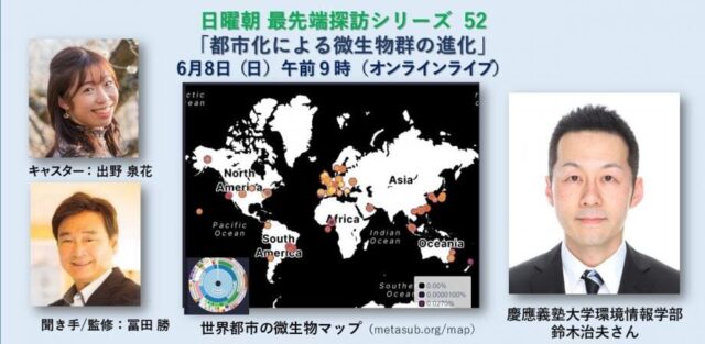 【6/8(日)開催】都市環境に生息する微生物群と人間との共存
