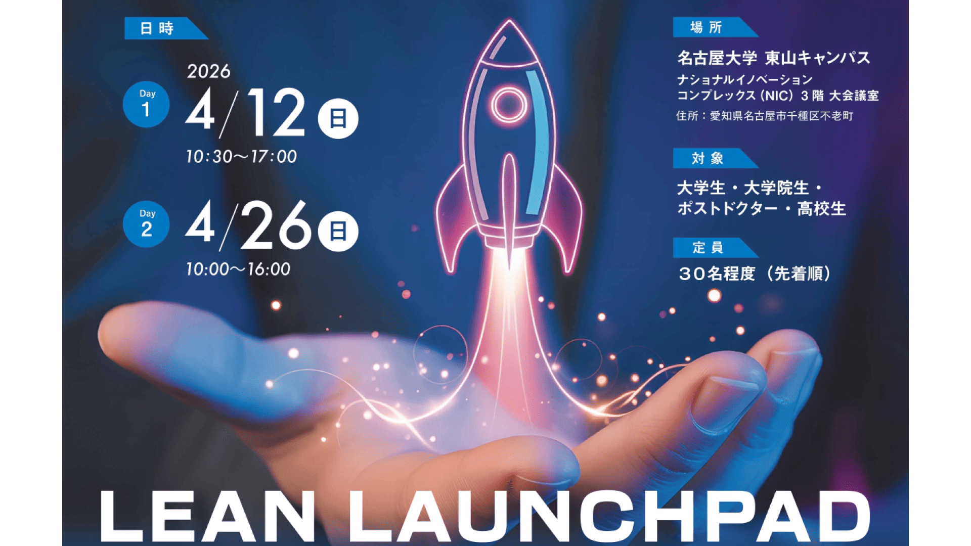 新規事業を迅速かつ効率的に立ち上げる手法を学ぶ実践型セミナー「リーンローンチパッド2026」