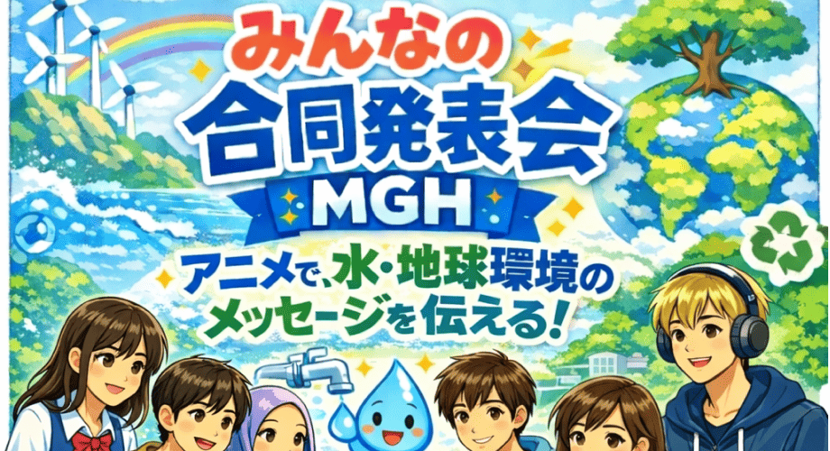 【3/22(日)開催】アニメで世界とつながる！ 日本・中国・マレーシアの学生が「水」のミライを語る「みんなの合同発表会 MGH」
