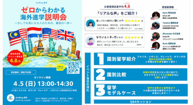 【4/5(日)開催】ゼロからわかる海外進学説明会