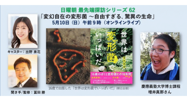 【5/10(日)開催】日曜朝最先端探訪シリーズ「変形菌」の不思議
